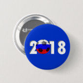 FOOTBALL SOCCER 2018 RONDE BUTTON 5,7 CM (Voorkant /achterkant)