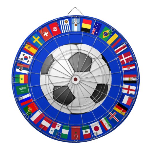 FOOTBALL SOCCER 2018 TEAM FLAGS SYMBOL CIRCLE DARTBORD (Voorkant)