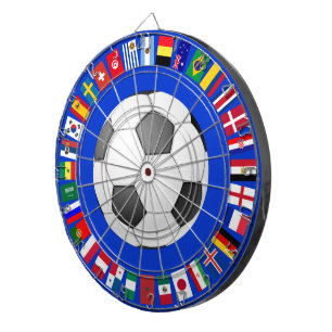 FOOTBALL SOCCER 2018 TEAM FLAGS SYMBOL CIRCLE DARTBORD