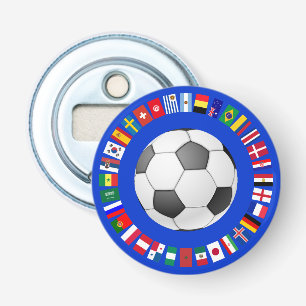 FOOTBALL SOCCER 2018 TEAM FLAGS SYMBOLCIRCLE BUTTON FLESOPENER
