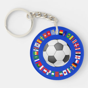FOOTBALL SOCCER 2018 TEAM FLAGS SYMBOLCIRCLE SLEUTELHANGER
