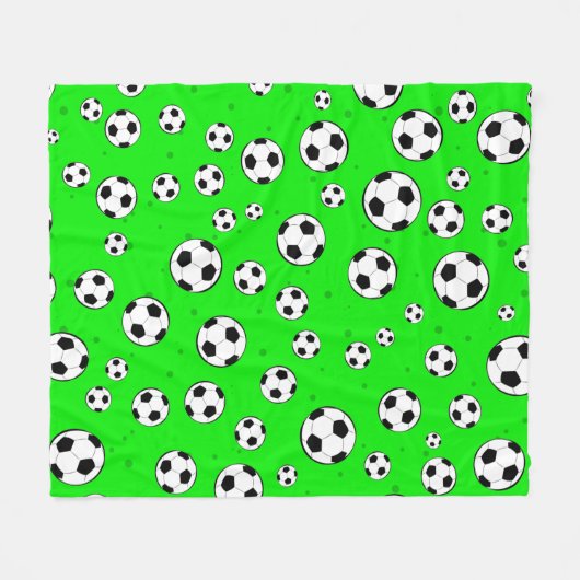 Football / Soccer Ball Seamless Pattern Fleece Deken (Voorkant (Horizontaal))