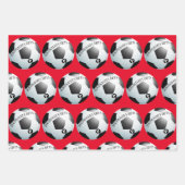 Football Soccer Custom Monogram Name Wrapping Pape Inpakpapier Vel (Voorkant)