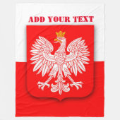 Football Soccer Polska over het wereldkampioenscha Fleece Deken (Voorkant)