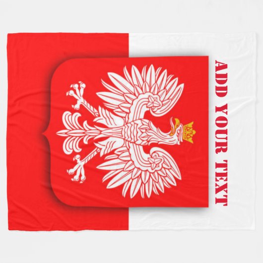 Football Soccer Polska over het wereldkampioenscha Fleece Deken (Voorkant (Horizontaal))