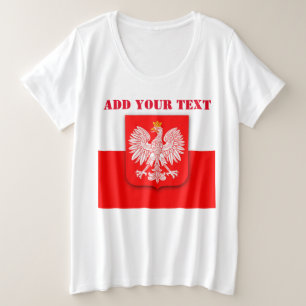 Football Soccer Polska over het wereldkampioenscha Grote Maat T-shirt