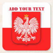 Football Soccer Polska over het wereldkampioenscha Kartonnen Onderzetters (Voorkant)