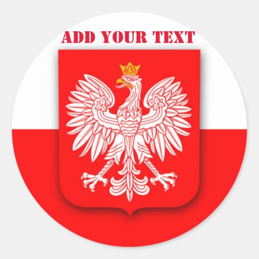 Football Soccer Polska over het wereldkampioenscha Ronde Sticker (Voorkant)