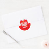 Football Soccer Polska over het wereldkampioenscha Ronde Sticker (Envelop)