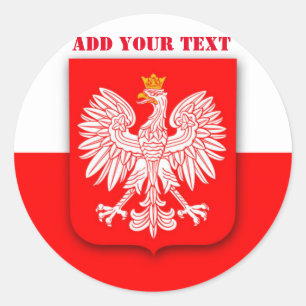 Football Soccer Polska over het wereldkampioenscha Ronde Sticker