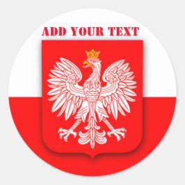 Football Soccer Polska over het wereldkampioenscha Ronde Sticker