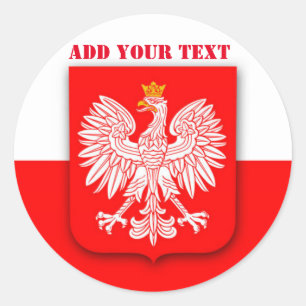 Football Soccer Polska over het wereldkampioenscha Ronde Sticker
