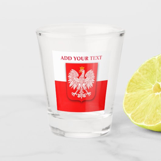 Football Soccer Polska over het wereldkampioenscha Shot Glas (Voorkant)