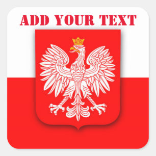Football Soccer Polska over het wereldkampioenscha Vierkante Sticker