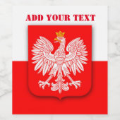 Football Soccer Polska over het wereldkampioenscha Wijn Etiket (Enkel label)