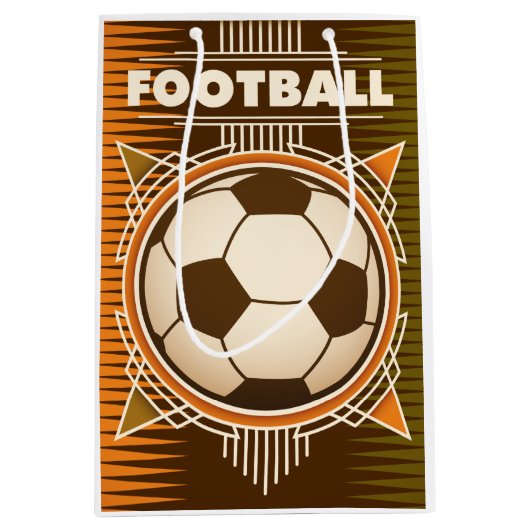 Football Soccer Sport Ball Medium Cadeauzakje (Voorkant)
