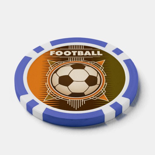 Football Soccer Sport Ball Poker Chips (Enkel)