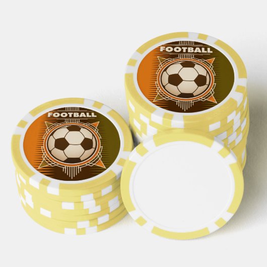Football Soccer Sport Ball Pokerchips (Opstapeling)