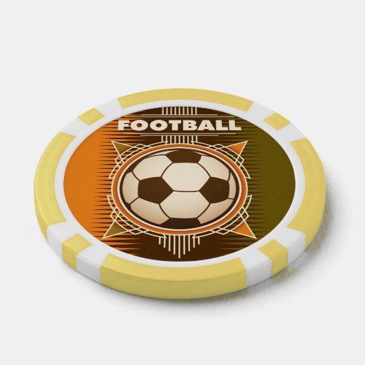 Football Soccer Sport Ball Pokerchips (Enkel)