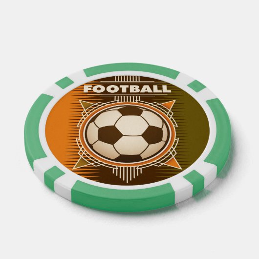 Football Soccer Sport Ball Pokerchips (Enkel)