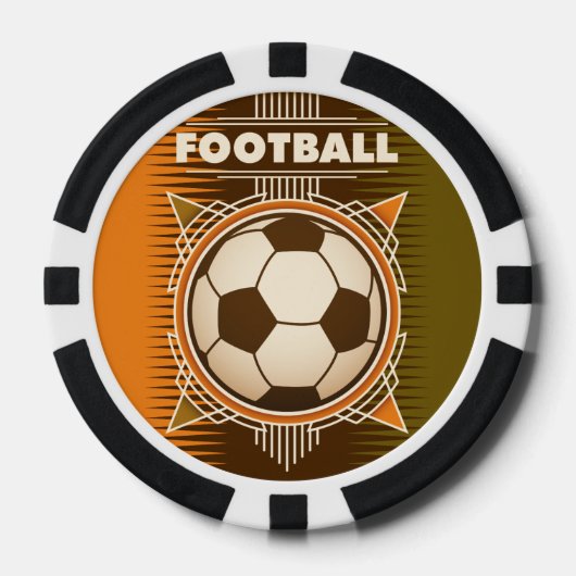 Football Soccer Sport Ball Pokerchips (Voorkant)