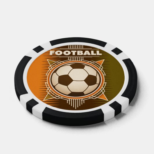 Football Soccer Sport Ball Pokerchips (Enkel)