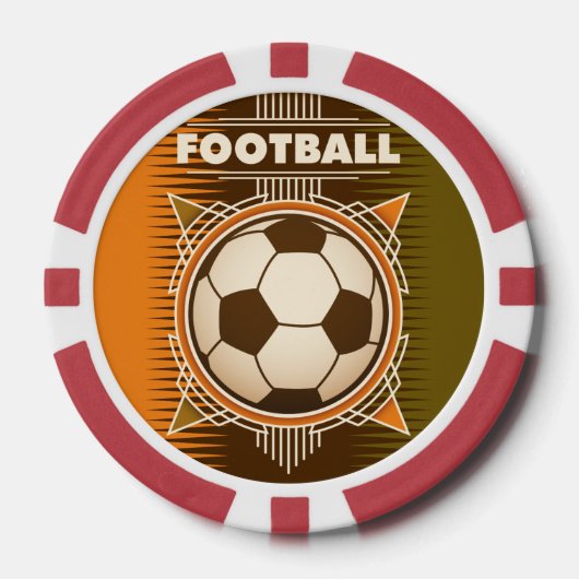 Football Soccer Sport Ball Pokerchips (Voorkant)