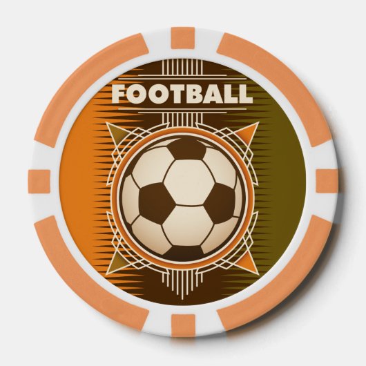 Football Soccer Sport Ball Pokerchips (Voorkant)