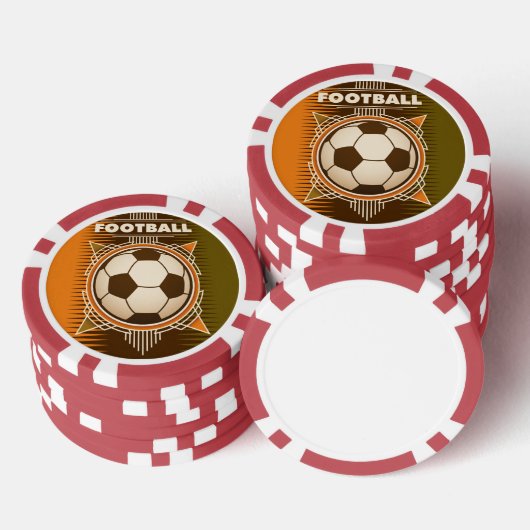 Football Soccer Sport Ball Pokerchips (Opstapeling)