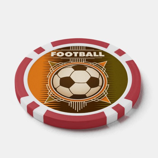Football Soccer Sport Ball Pokerchips (Enkel)