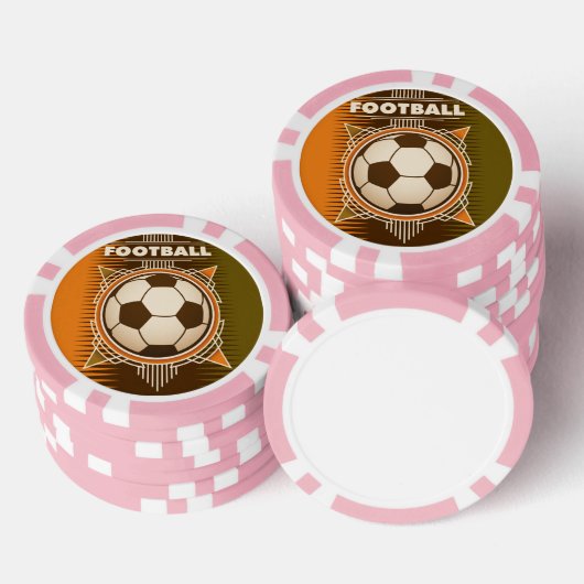 Football Soccer Sport Ball Pokerchips (Opstapeling)