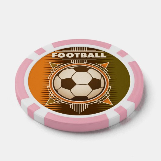 Football Soccer Sport Ball Pokerchips (Enkel)