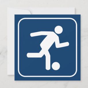 Football Soccer Symbol Invitation Kaart