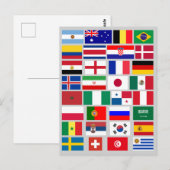 FOOTBALL SOCCER TEAM FLAGS 2018 BRIEFKAART (Voorkant / Achterkant)