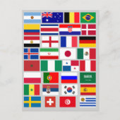 FOOTBALL SOCCER TEAM FLAGS 2018 BRIEFKAART (Voorkant)