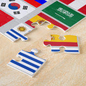 FOOTBALL SOCCER TEAM FLAGS 2018 LEGPUZZEL (Zijkant)