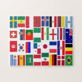 FOOTBALL SOCCER TEAM FLAGS 2018 LEGPUZZEL (Horizontaal)