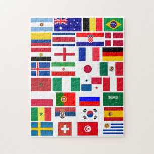 FOOTBALL SOCCER TEAM FLAGS 2018 LEGPUZZEL