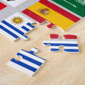 FOOTBALL SOCCER TEAM FLAGS 2018 LEGPUZZEL (Zijkant)