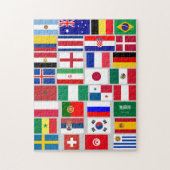 FOOTBALL SOCCER TEAM FLAGS 2018 LEGPUZZEL (Verticaal)