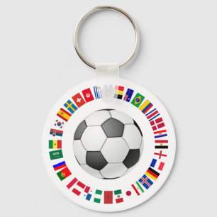 FOOTBALL SOCCER TEAM FLAGS 2018 SLEUTELHANGER