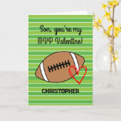 Football Son Valentijnsdag Kaart (Gele Bloem)