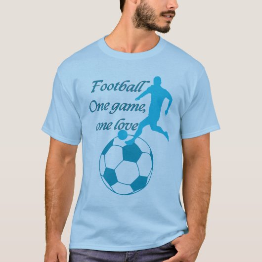 Football spel blauw t-shirt (Voorkant)