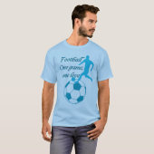 Football spel blauw t-shirt (Voorkant volledig)