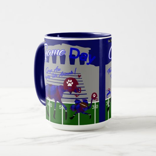 Football Spel Dag Moose & struisvogel Mok (Voorkant links)