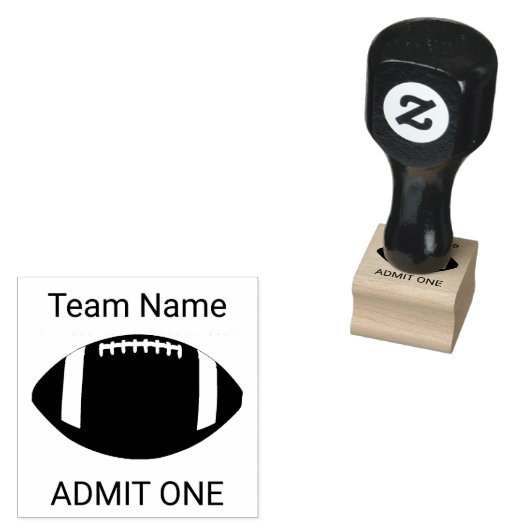 Football Spel Hand Stempel ADMIT ONE (Gestempeld)
