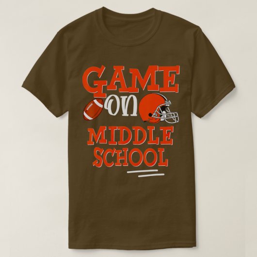 Football spel op middelbare school Terug naar scho T-shirt (Design voorkant)