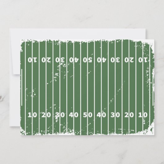 Football Spel Tijd Foto Birthday Uitnodiging (Achterkant)