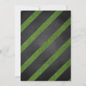 Football spel verjaardagsuitnodiging zwart kaart (Achterkant)