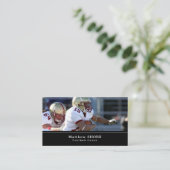 Football spel, voetballer, Football coach bedrijf Visitekaartje (Staand voorkant)